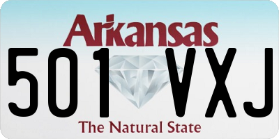 AR license plate 501VXJ