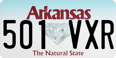 AR license plate 501VXR