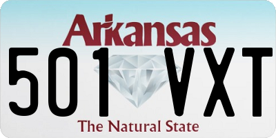 AR license plate 501VXT