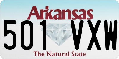 AR license plate 501VXW