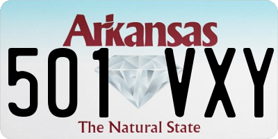 AR license plate 501VXY