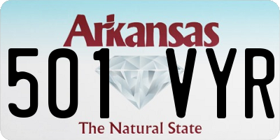 AR license plate 501VYR