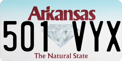 AR license plate 501VYX