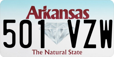 AR license plate 501VZW