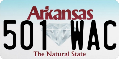 AR license plate 501WAC