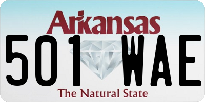 AR license plate 501WAE