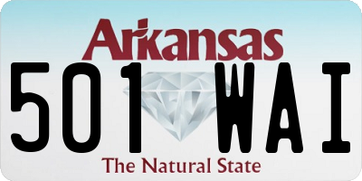 AR license plate 501WAI