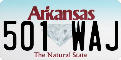 AR license plate 501WAJ