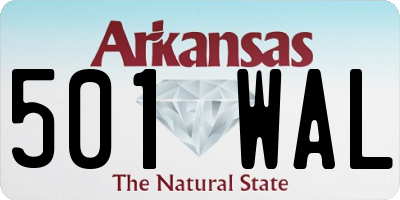 AR license plate 501WAL
