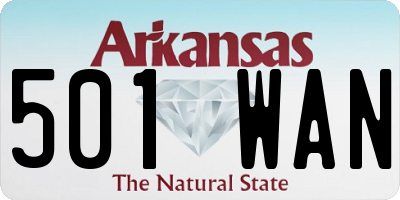 AR license plate 501WAN