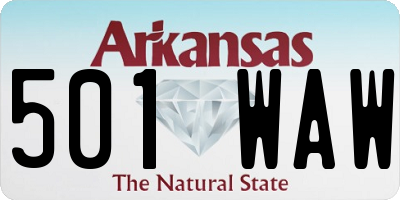 AR license plate 501WAW
