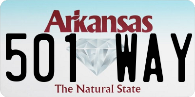 AR license plate 501WAY