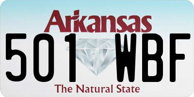 AR license plate 501WBF