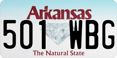 AR license plate 501WBG