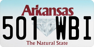 AR license plate 501WBI