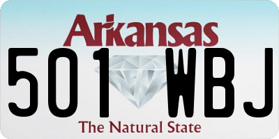 AR license plate 501WBJ