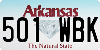 AR license plate 501WBK