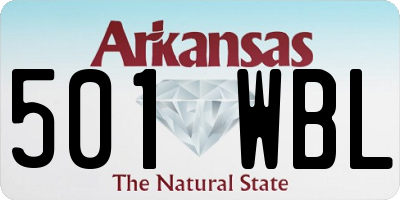 AR license plate 501WBL