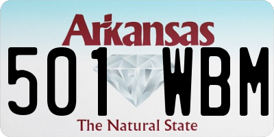 AR license plate 501WBM