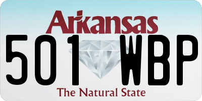 AR license plate 501WBP