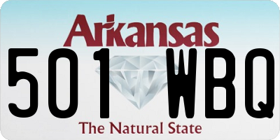 AR license plate 501WBQ