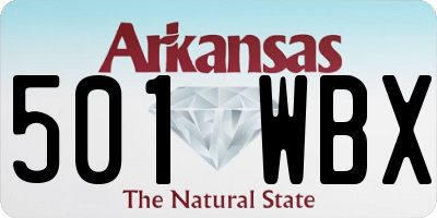 AR license plate 501WBX