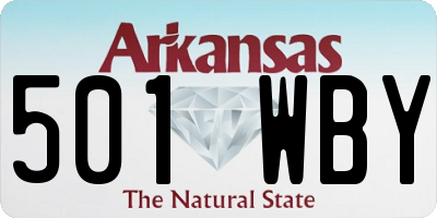 AR license plate 501WBY