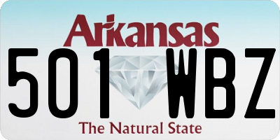 AR license plate 501WBZ
