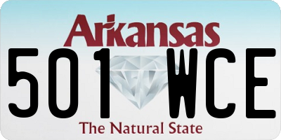 AR license plate 501WCE