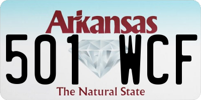 AR license plate 501WCF