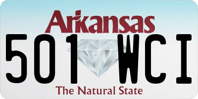 AR license plate 501WCI