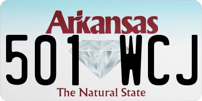 AR license plate 501WCJ