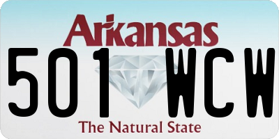 AR license plate 501WCW