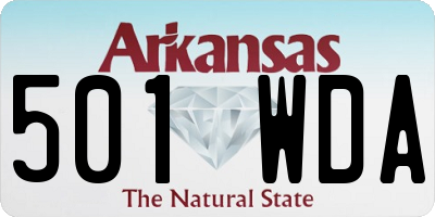 AR license plate 501WDA