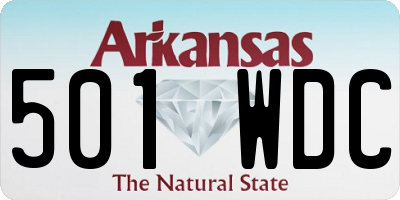 AR license plate 501WDC