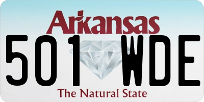 AR license plate 501WDE