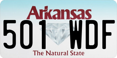 AR license plate 501WDF