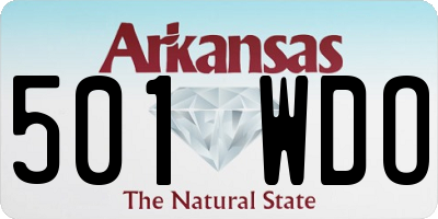 AR license plate 501WDO