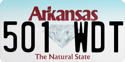 AR license plate 501WDT