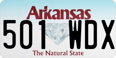 AR license plate 501WDX