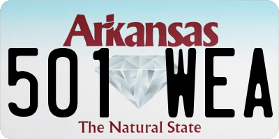 AR license plate 501WEA