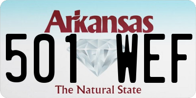 AR license plate 501WEF