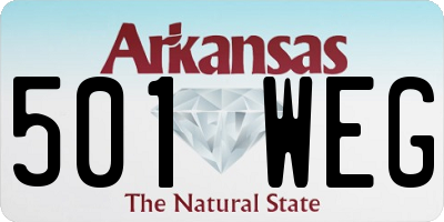 AR license plate 501WEG