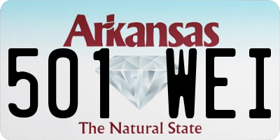 AR license plate 501WEI