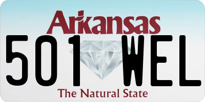 AR license plate 501WEL