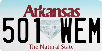 AR license plate 501WEM