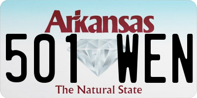 AR license plate 501WEN