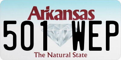 AR license plate 501WEP