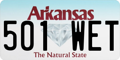 AR license plate 501WET