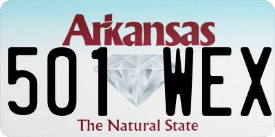 AR license plate 501WEX